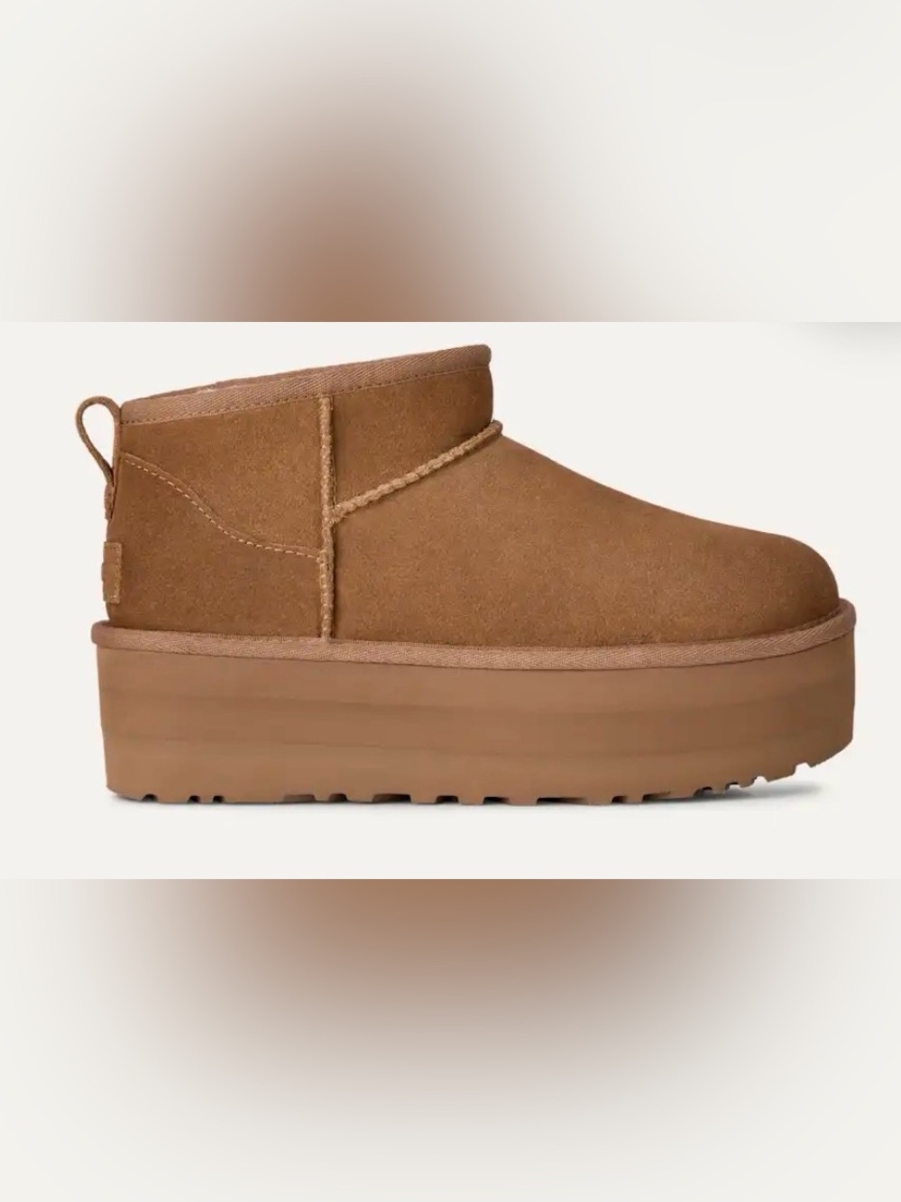 Ugg women’s chestnut classic ultra mini platform sz 8